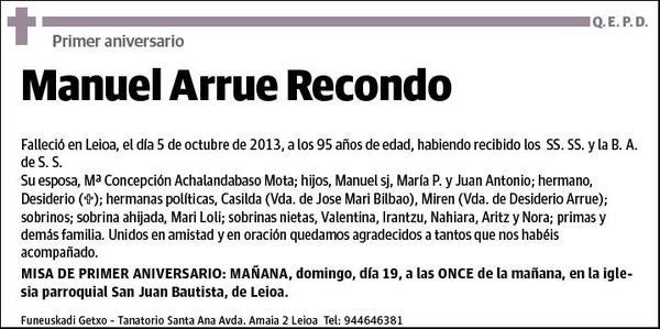 ARRUE RECONDO,MANUEL