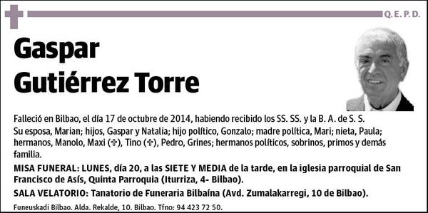 GUTIERREZ TORRE,GASPAR