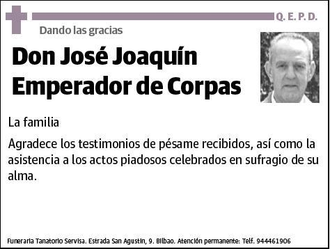 EMPERADOR DE CORPAS,JOSÉ JOAQUÍN