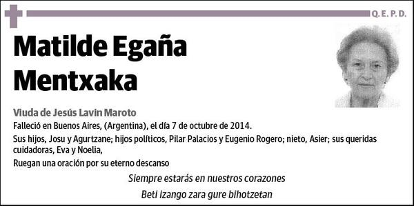 EGAÑA MENTXAKA,MATILDE