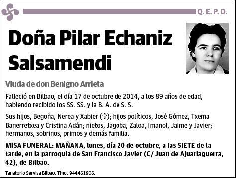 ECHANIZ SALSAMENDI,PILAR