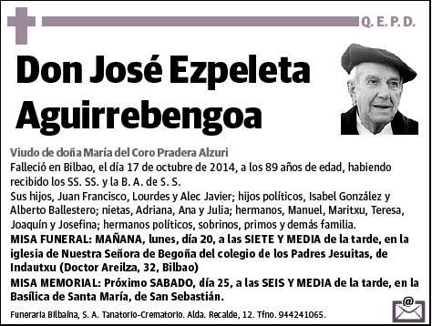 EZPELETA AGUIRREBENGOA,JOSE