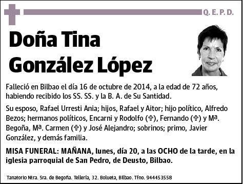 GONZALEZ LOPEZ,TINA