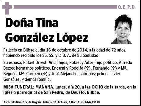 GONZALEZ LOPEZ,TINA