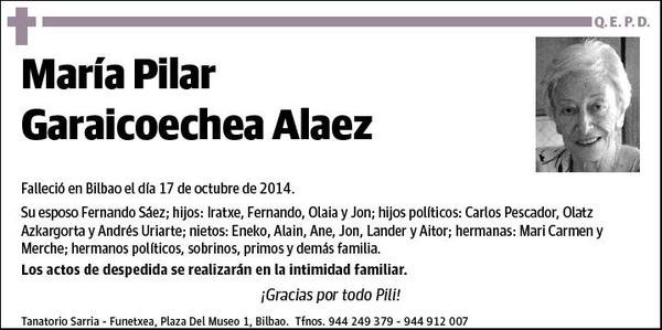GARAICOECHEA ALAEZ,MARIA PILAR