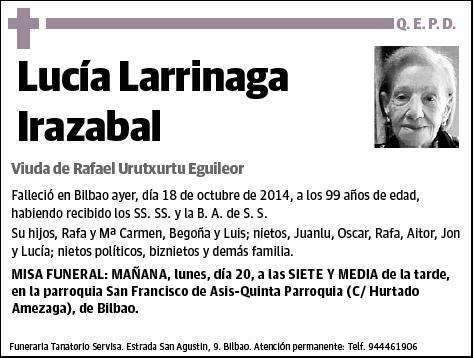 LARRINAGA IRAZABAL,LUCIA