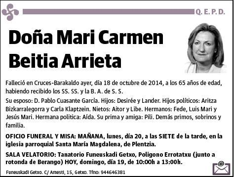 BEITIA ARRIETA,MARI CARMEN