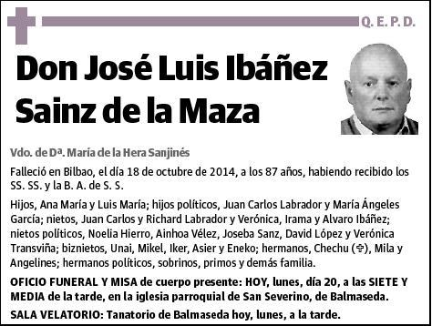 IBAÑEZ SAINZ DE LA MAZA,JOSE LUIS