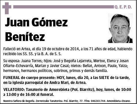 GOMEZ BENITEZ,JUAN