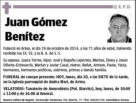 GOMEZ BENITEZ,JUAN