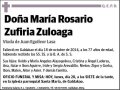 ZUFIRIA ZULOAGA,MARIA ROSARIO