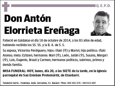 ELORRIETA EREÑAGA,ANTON