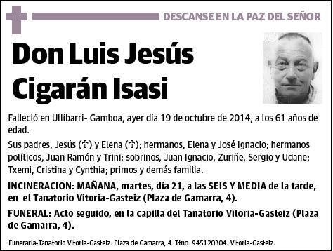 CIGARAN ISASI,LUIS JESUS