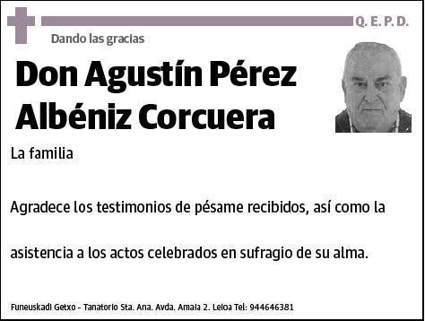 PEREZ ALBENIZ CORCUERA,AGUSTIN