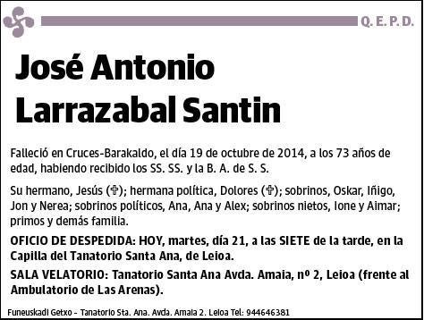 LARRAZABAL SANTIN,JOSE ANTONIO