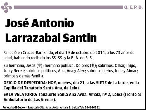 LARRAZABAL SANTIN,JOSE ANTONIO