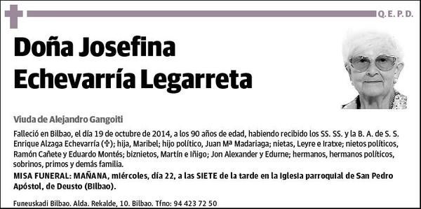 ECHEVARRIA LEGARRETA,JOSEFINA