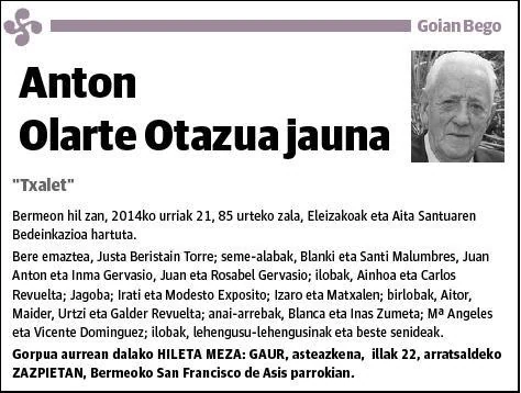 OLARTE OTAZUA,ANTON