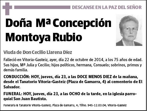 MONTOYA RUBIO,CONCEPCION