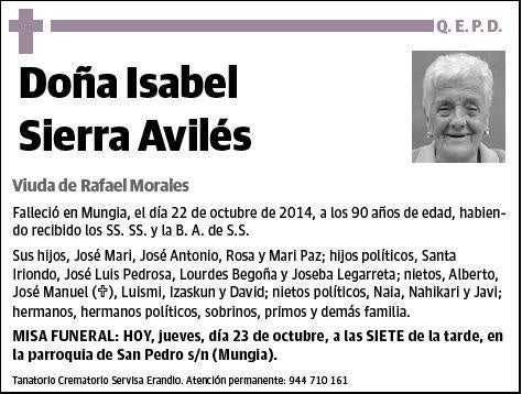 SIERRA AVILES,ISABEL