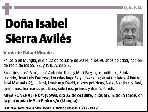 SIERRA AVILES,ISABEL