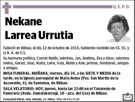 LARREA URRUTIA,NEKANE