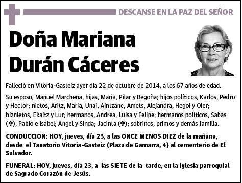 DURAN CACERES,MARIANA