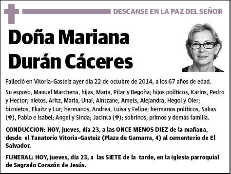 DURAN CACERES,MARIANA