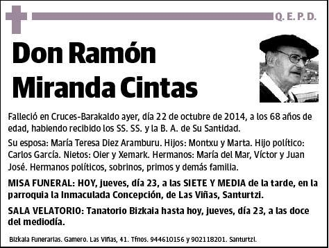 MIRANDA CINTAS,RAMON