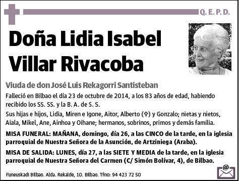 VILLAR RIVACOBA,LIDIA ISABEL