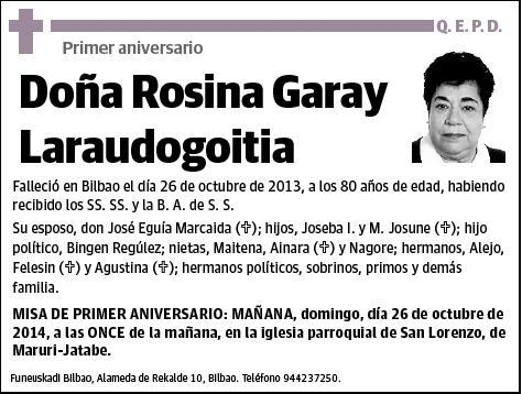 GARAY LARAUDOGOITIA,ROSINA