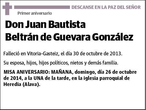 BELTRAN DE GUEVARA GONZALEZ,JUAN BAUTISTA