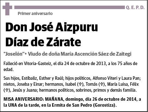 AIZPURU DIAZ DE ZARATE,JOSE