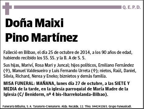 PINO MARTINEZ,MAIXI