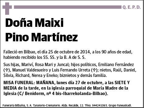 PINO MARTINEZ,MAIXI