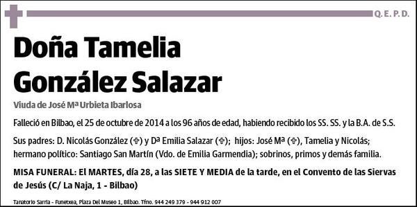 GONZALEZ SALAZAR,TAMELIA