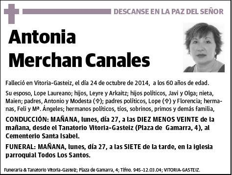 MERCHAN CANALES,ANTONIA