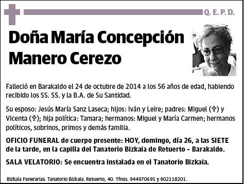 MANERO CEREZO,MARIA CONCEPCION