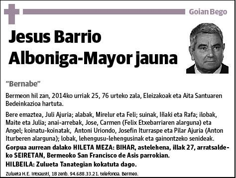 BARRIO ALBONIGA-MAYOR,JESUS