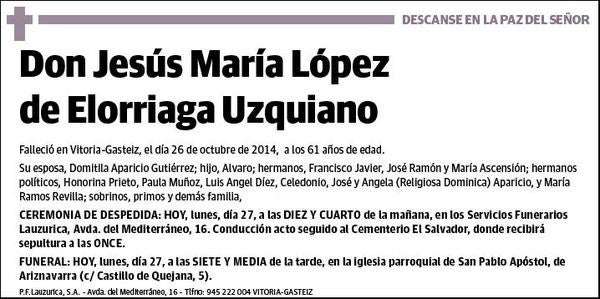 LOPEZ DE ELORRIAGA UZQUIANO,JESUS MARIA