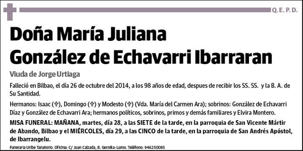 GONZALEZ DE ECHAVARRI IBARRARAN,MARIA JULIANA