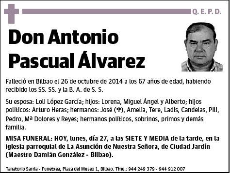 PASCUAL ALVAREZ,ANTONIO