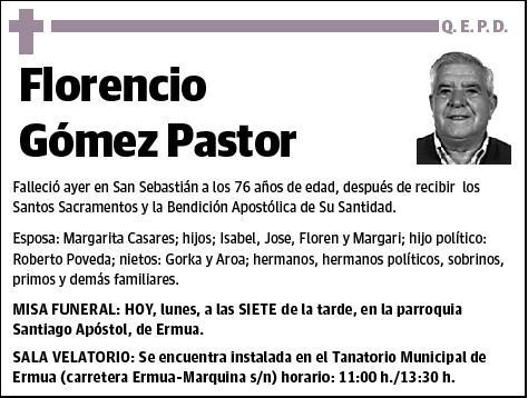 GOMEZ PASTOR,FLORENCIO