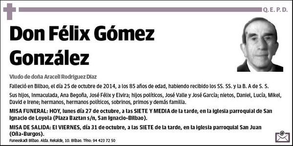 GOMEZ GONZALEZ,FELIX