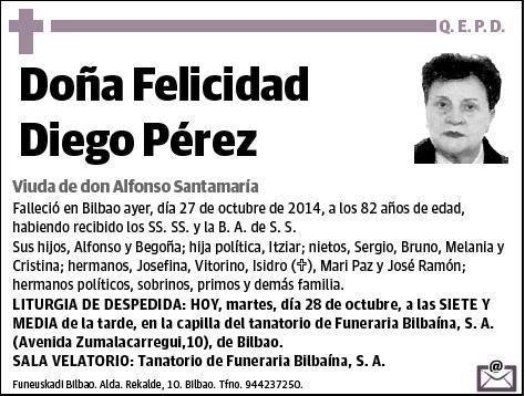 DIEGO PEREZ,FELICIDAD