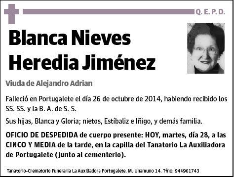 HEREDIA JIMENEZ,BLANCA NIEVES