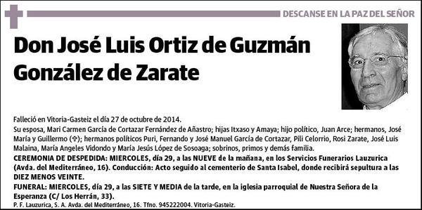 ORTIZ DE GUZMAN GONZALEZ DE ZARATE,JOSE LUIS