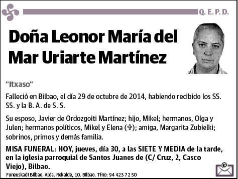 URIARTE MARTINEZ,LEONOR MARIA DEL MAR