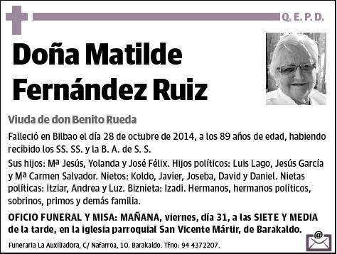 FERNANDEZ RUIZ,MATILDE