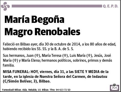 MAGRO RENOBALES,MARIA BEGOÑA